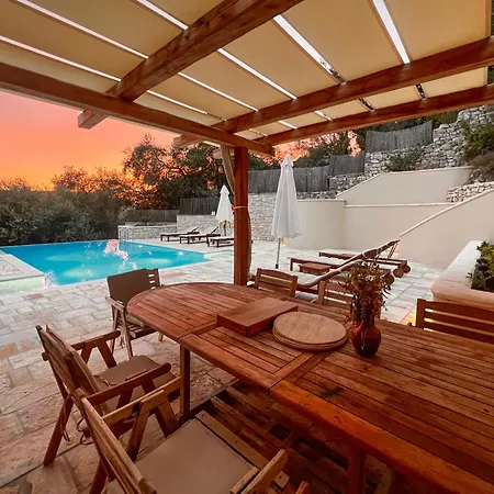 Cliff Pool Over-looking Bay Paxos *